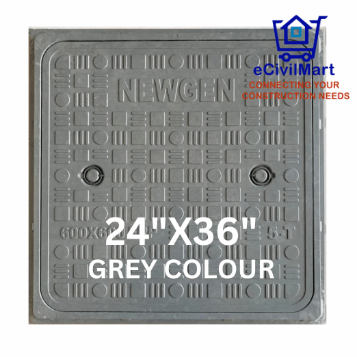FRP MANHOLE COVER GREY 24x36