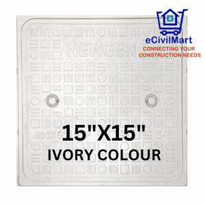 FRP MANHOLE COVER IVORY 15X15