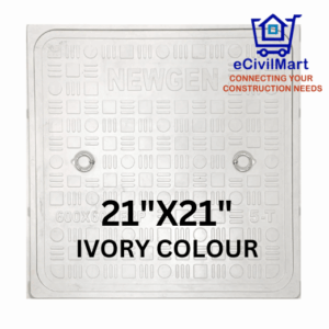FRP MANHOLE COVER IVORY 21x21